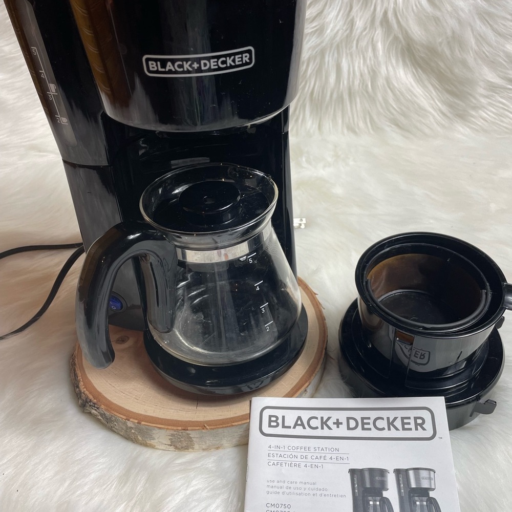 Black & Decker 5-Cup 4-In-1 Station Coffeemaker Black